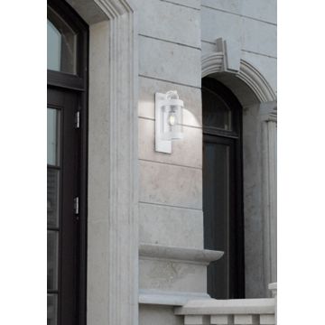 Aplica de perete pentru exterior Sambesi, TRIO, 12.5x33 cm, 28W, 1x E27, aluminiu, alb mat