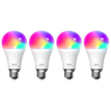 Bec MSL120, RGB, Control vocal / aplicatie, 9W, 810 lm, Interval temperatura culoare 2700-6500K, E27, WiFi, Alb