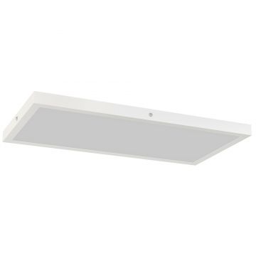 HOMCOM Set de 2 Plafoniere LED Subțiri cu Design Minimalist și Modern, Reglabile, Candelabru LED din Oțel și Plastic, 60x30x3,7 cm, Alb | Aosom Romania