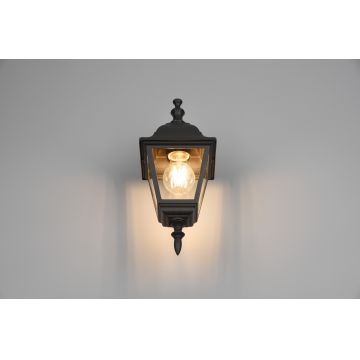 Lampa de exterior Livenza, TRIO, 14x19x34 cm, 60W, 1x E27, aluminiu, negru mat