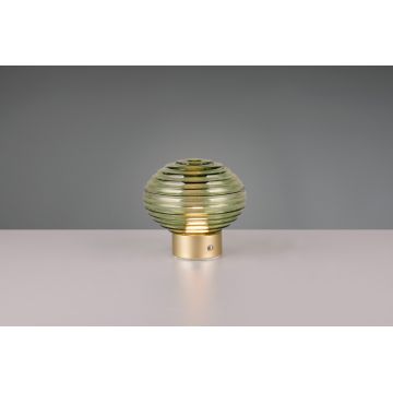 Lampa de masa Earl, RL, 15.5x14.5 cm, 1.5W, 1x SMD, metal, bronz mat/verde