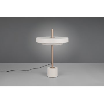 Lampa de masa Keaton, TRIO, 30x45.5 cm, 12W, 1x SMD, metal, gri/auriu