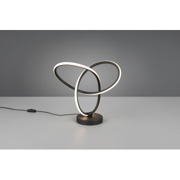 Lampa de masa Lando, RL, 28x12x28 cm, 8W, 1x SMD, metal, negru mat