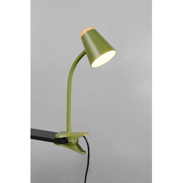 Lampa de masa Pongo, RL, 9.5x33 cm, 4.5W, 1x SMD, plastic, verde/natur