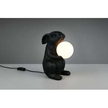 Lampa de masa Rabbit, RL, 21x16x28 cm, 5W, 1x G9, polirasina, negru