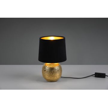 Lampa de masa Sophia, RL, 16x26 cm, 40W, 1x E14, ceramica, auriu/negru