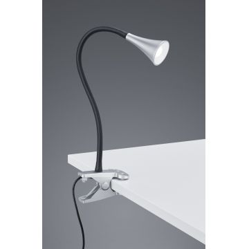 Lampa de masa Viper, RL, 6.2x35 cm, 3W, 1x SMD, plastic, negru/argintiu