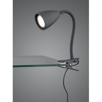 Lampa de masa Wanda, TRIO, 7x20 cm, 10W, 1x GU10, metal, negru mat