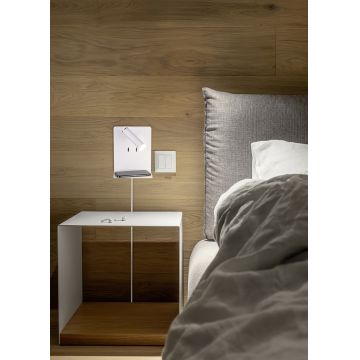 Lampa de perete Element, TRIO, 16x20 cm, 3W / 1.5W, 2x SMD, metal, alb mat