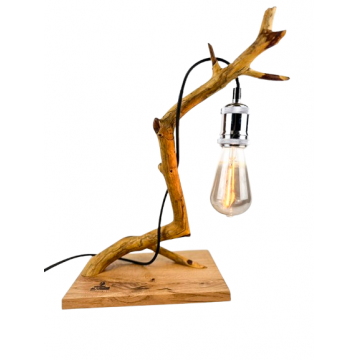 Lampa decorativa de birou handmade din stejar
