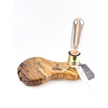 Lampa decorativa din lemn de maslin ,   baza organica