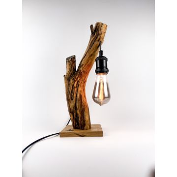 Lampa decorativa din lemn recuperat ,   model ramura