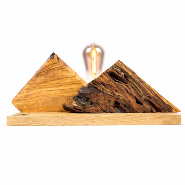 Lampa decorativa din lemn recuperat