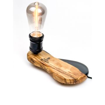 Lampa decorativa handmade din lemn de maslin si rasina