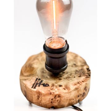 Lampa decorativa handmade din lemn de plop