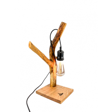 Lampa decorativa handmade din lemn natural,