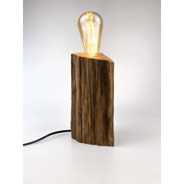 Lampa decorativa, Mugur de Lumina, handmade din lemn recuperat