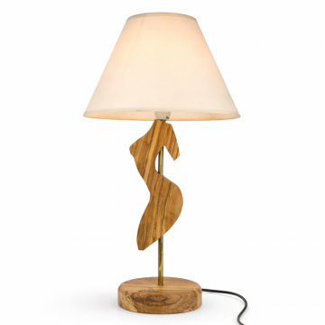 Lampa decorativa , zSmaranda,   din lemn de maslin ,   handmade