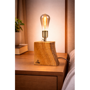 Lampa din lemn de stejar ,   handmade