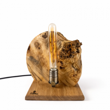 Lampa handmade din lemn masiv de plop