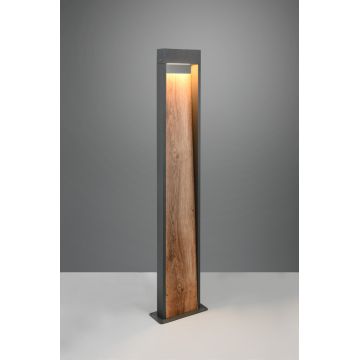Lampadar de exterior Salmon, TRIO, 21.5x9.5x100 cm, 11W, 1x SMD, aluminiu, antracit/natur