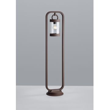 Lampadar de exterior Sambesi, TRIO, 23x21x100 cm, 28W, 1x E27, aluminiu, ruginiu