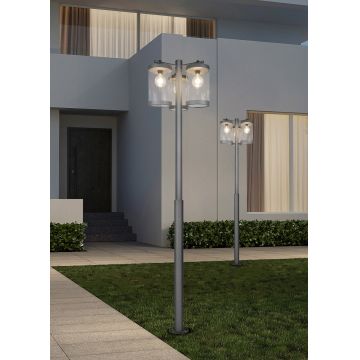 Lampadar de exterior Sambesi, TRIO, 51x240 cm, 28W, 3x E27, aluminiu, antracit