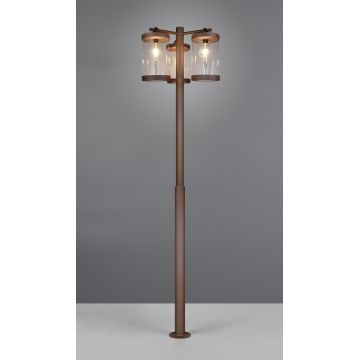 Lampadar de exterior Sambesi, TRIO, 51x240 cm, 28W, 3x E27, aluminiu, ruginiu