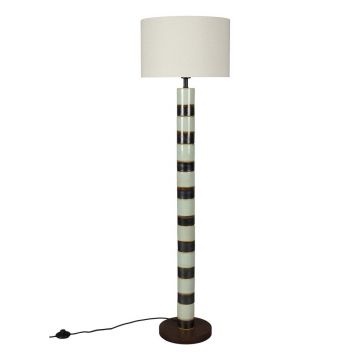 Lampadar maro Ã®nchis/verde salvie cu abajur textil (Ã®nÄlÈime 143 cm) Vertigo âDutchbone