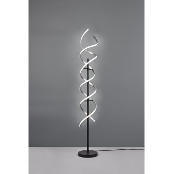 Lampadar Sequence, TRIO, 23x150 cm, 32W, 1x SMD, aluminiu, negru/argintiu lucios