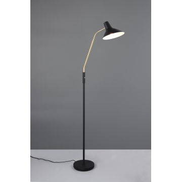 Lampadar Traveller, TRIO, 58x23x145 cm, 10W, 1x E27, metal, negru/auriu