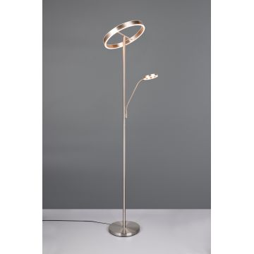 Lampadar Willis, TRIO, 40x180 cm, 39W/5.5W, 2x SMD, metal, nichel mat