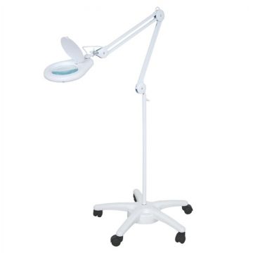 Lupa mobila cu iluminare SMD LED (56x) pe stand mobil / roti L-5DP-LED-56-STAND