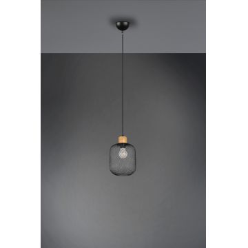 Lustra Calimero, RL, 18x150 cm, 40W, 1x E27, metal, negru mat