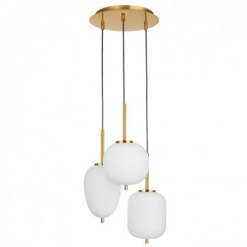 Lustra cu 3 pendule, design modern Lato