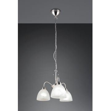 Lustra Dobby, RL, 43x150 cm, 10W, 3x E27, metal, nichel mat/alb