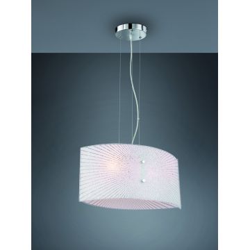 Lustra Elisa, TRIO, 40x20x150 cm, 40W, 2x E27, metal, alb/argintiu