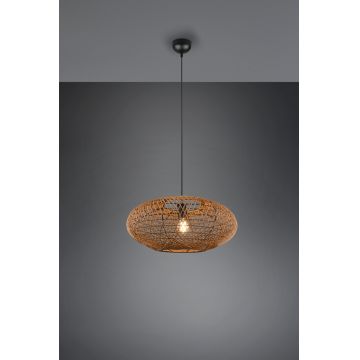 Lustra Hedda, TRIO, 52x150 cm, 40W, 1x E27, metal, negru mat/maro