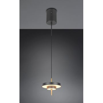 Lustra Keaton, TRIO, 20x150 cm, 10W, 1x SMD, metal, negru/auriu