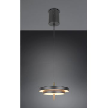 Lustra Keaton, TRIO, 40x150 cm, 34.5W, 1x SMD, metal, negru/auriu