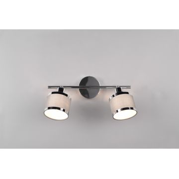 Plafoniera Arosa, TRIO, 52.5x10x19 cm, 28W, 2x E14, metal, argintiu/gri