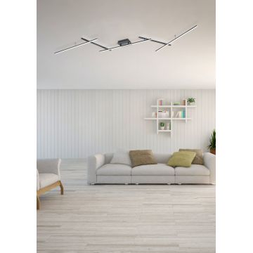 Plafoniera Arvin, TRIO, 245x50x8.5 cm, 22W / 8W, 2x SMD, metal, negru mat