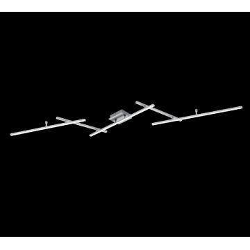 Plafoniera Arvin, TRIO, 245x50x8.5 cm, 22W / 8W, 2x SMD, metal, nichel mat