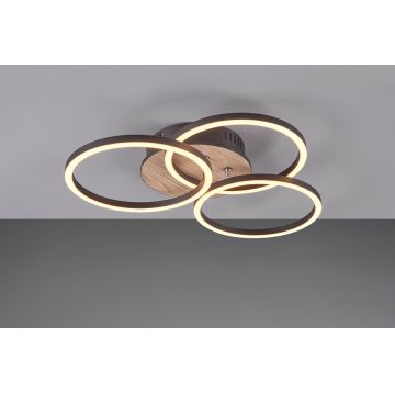 Plafoniera Circle, RL, 43.5x9.5 cm, 27W, 1x SMD, MDF, natur