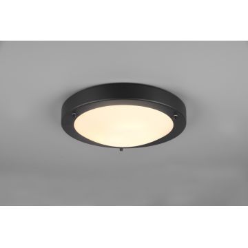 Plafoniera Condus, TRIO, 31.5x8 cm, 60W, 1x E27, metal, negru mat