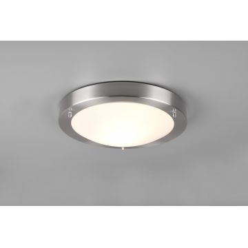 Plafoniera Condus, TRIO, 31.5x8 cm, 60W, 1x E27, metal, nichel mat