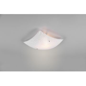 Plafoniera Elisa, TRIO, 30x30x9 cm, 40W, 1x E27, metal, alb/argintiu