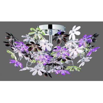 Plafoniera Flower, RL, 51x25 cm, 40W, 4x E14, metal, multicolor