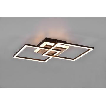 Plafoniera Giro, RL, 57.5x35.5x8 cm, 25W, 1x SMD, MDF, negru/natur