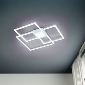 Plafoniera Hydra, TRIO, 65.5x65.5x6.5 cm, 38W, 1x SMD, metal, alb mat